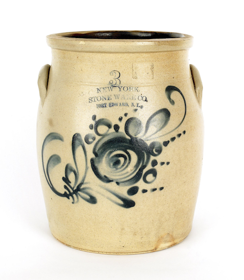 Three gallon stoneware crock 19th