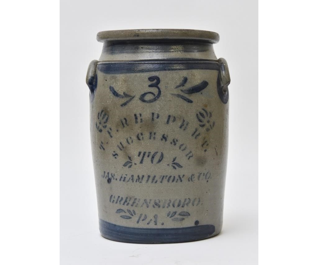 Three gallon stoneware crock