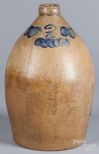 THREE-GALLON STONEWARE JUG, 19TH