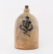 THREE-GALLON STONEWARE JUG, ON