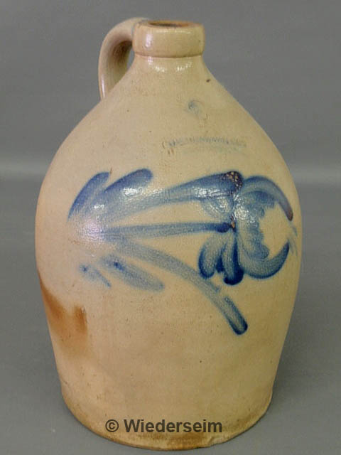 Three-gallon stoneware jug with