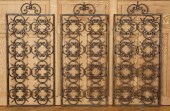THREE GARDEN PANELS WROUGHT IR