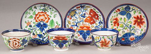 THREE GAUDY DUTCH CUPS AND