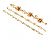 THREE GEM-SET BRACELETSThree g