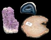 THREE GEODE SPECIMENSThree Geo