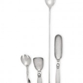 Three Georg Jensen Silver Flat