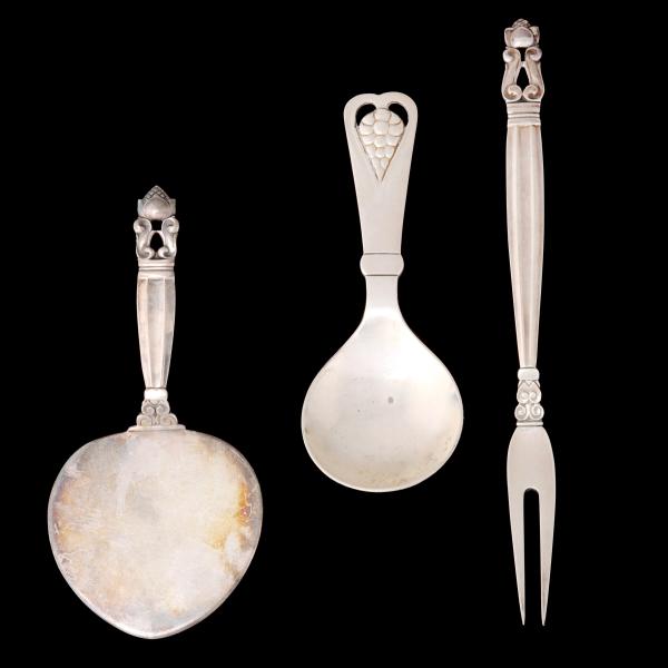 THREE GEORG JENSEN STERLING