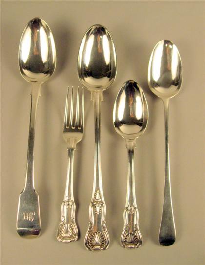Three George III 'Kings' pattern
