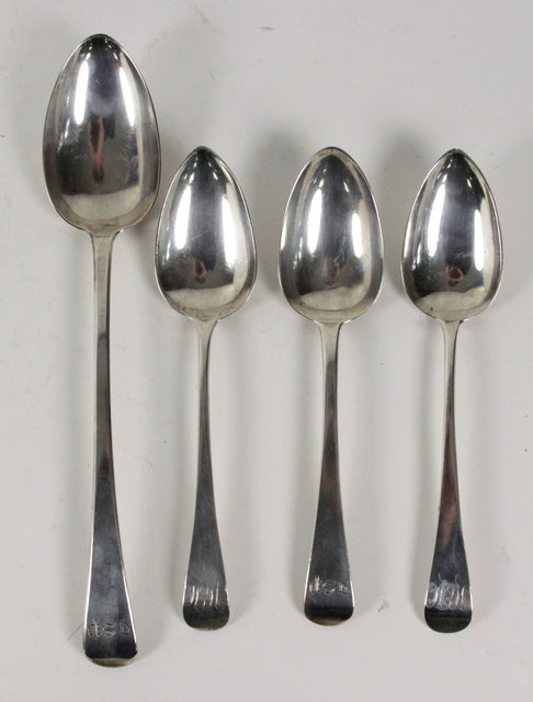 Three George III old English
