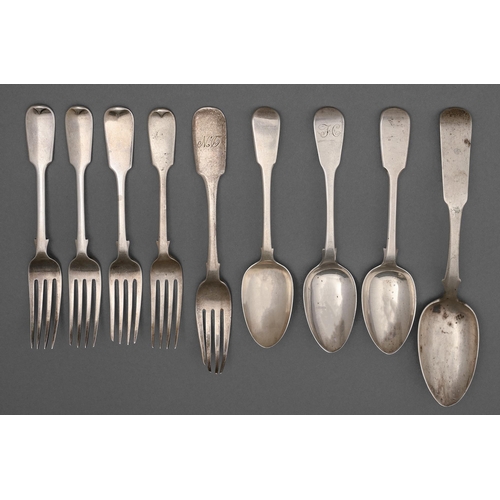 Three George III - Victorian silver