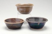 Three Georgia stoneware bowls,