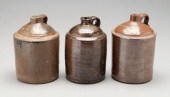 Three Georgia stoneware jugs,