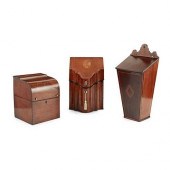 THREE GEORGIAN MAHOGANY BOX CO