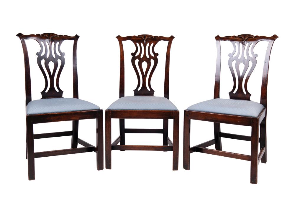 THREE GEORGIAN MAHOGANY SIDE