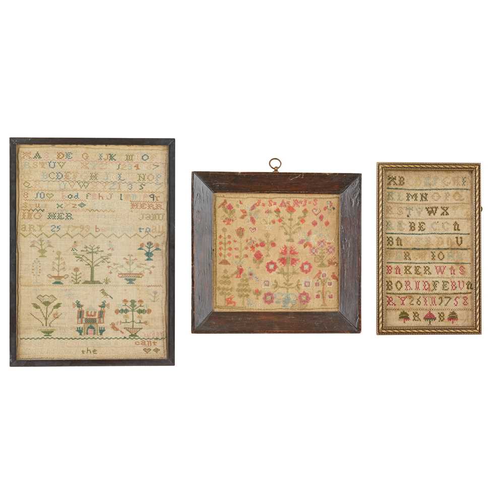 THREE GEORGIAN NEEDLEWORK