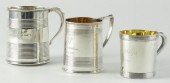 Three Georgian Silver Mugseach