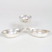 THREE GEORGIAN SILVER PAP BOAT