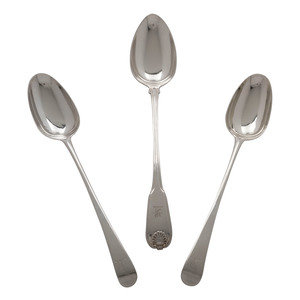 Three Georgian Silver Serving