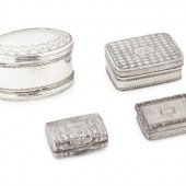 Three Georgian Silver Vinaigre
