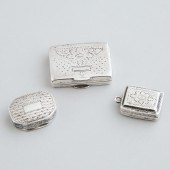 Three Georgian Silver Vinaigre