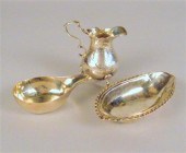 Three Georgian sterling silver