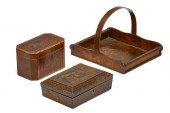 THREE GEORGIAN TREEN TABLEWARE