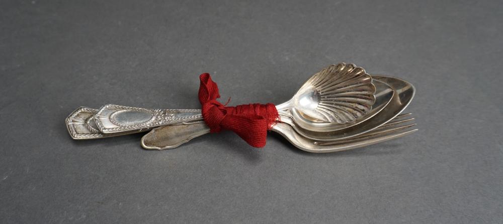THREE GERMAN 800-SILVER SPOONS (TWO