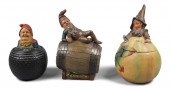 THREE GERMAN EARTHENWARE TOBAC