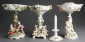 THREE GERMAN FLORAL ENCRUSTED