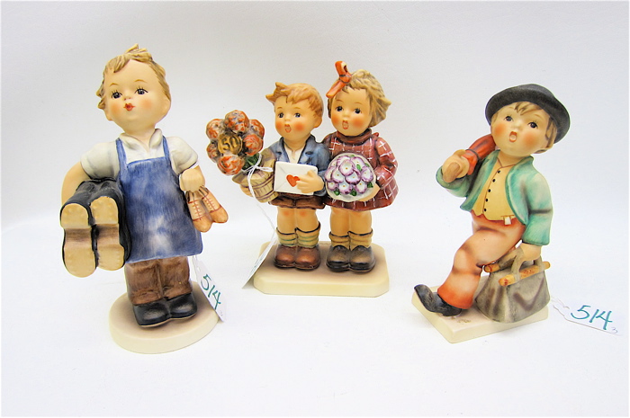 THREE GERMAN HUMMEL PORCELAIN