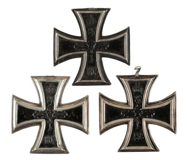 THREE GERMAN IRON CROSSES all