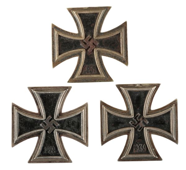THREE GERMAN IRON CROSSES all