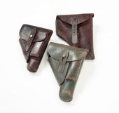 THREE GERMAN MILITARY HOLSTER