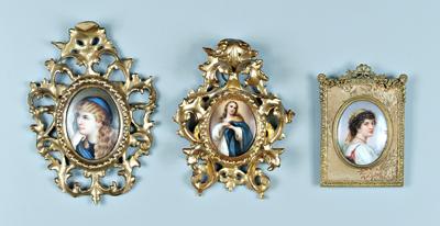 Three German miniature portraits:
