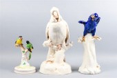 THREE GERMAN PORCELAIN BIRDS G