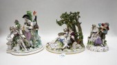 THREE GERMAN PORCELAIN FIGURAL