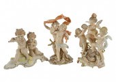 THREE GERMAN PORCELAIN FIGURAL