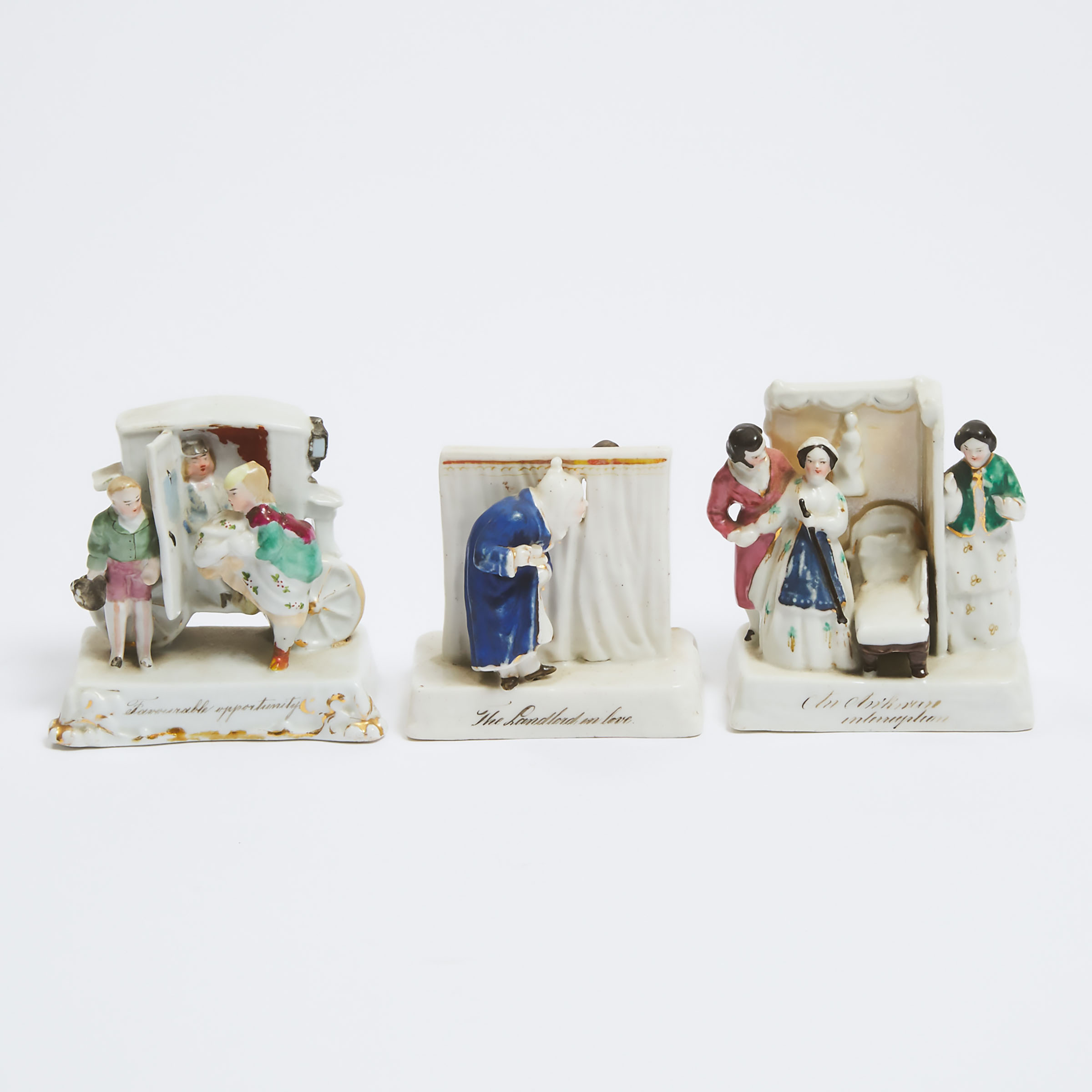Three German Porcelain Risqué