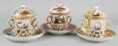 THREE GERMAN POTS DE CREME AND