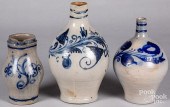 THREE GERMAN STONEWARE VESSELS