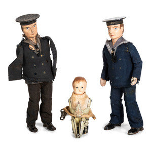 Three German Tin Windup Figural