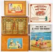THREE GERMAN TOY BUILDING BLOC