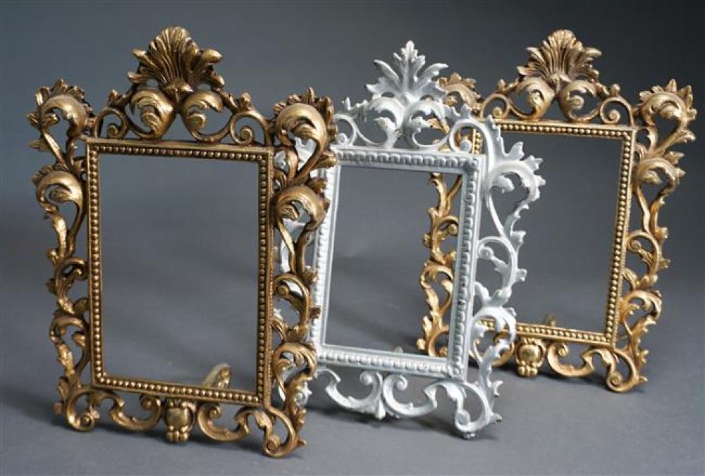 THREE GILT AND SILVERED CAST