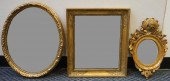 THREE GILT GESSO MIRRORSThree