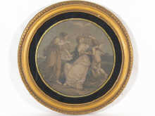 Three gilt tondos with Victorian
