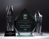THREE GLASS ACHIEVEMENT AWARDS