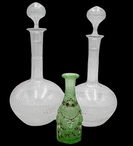 THREE GLASS BOTTLESThree Glass