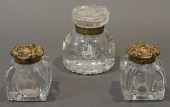 THREE GLASS INKWELLSThree Glas