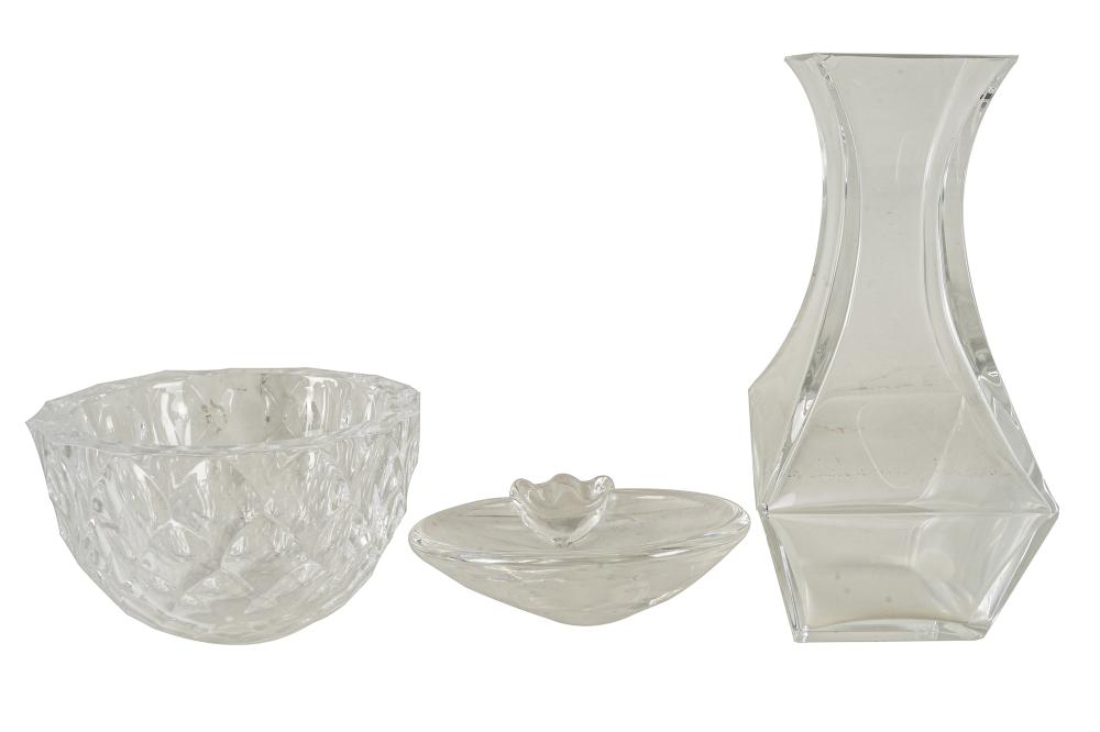 THREE GLASS TABLE ARTICLESeach