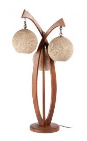 THREE-GLOBE MCM TABLE LAMPTHRE